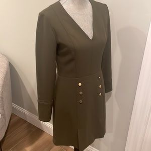 Shoshanna olive green Long sleeve dress